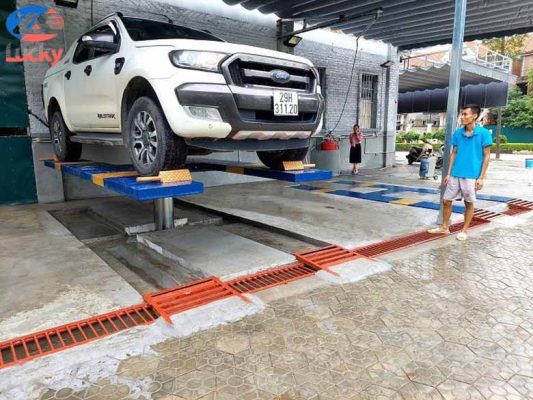 Cầu nâng 1 trụ rửa xe ô tô có ưu điểm gì nổi bật?
